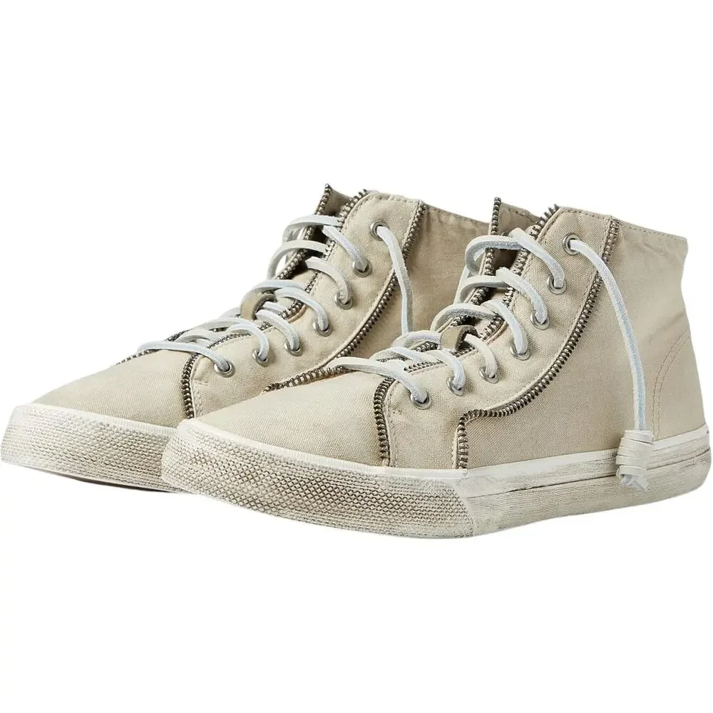 Sperry x Rebecca Minkoff Tan Canvas Distressed Sneaker, Women's Size 9.5 NWT